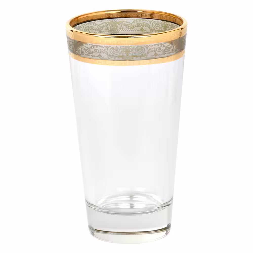 Lorren Home Trends Melania Collection 10 oz. High Ball Smoke Glass (Set of 6)