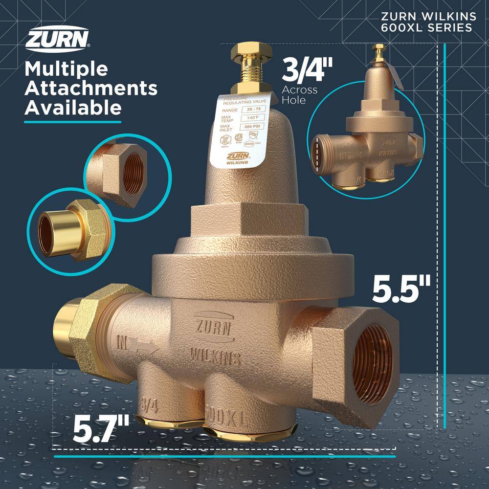 Wilkins 3/4 in. Brass Pressure Reducing Valve