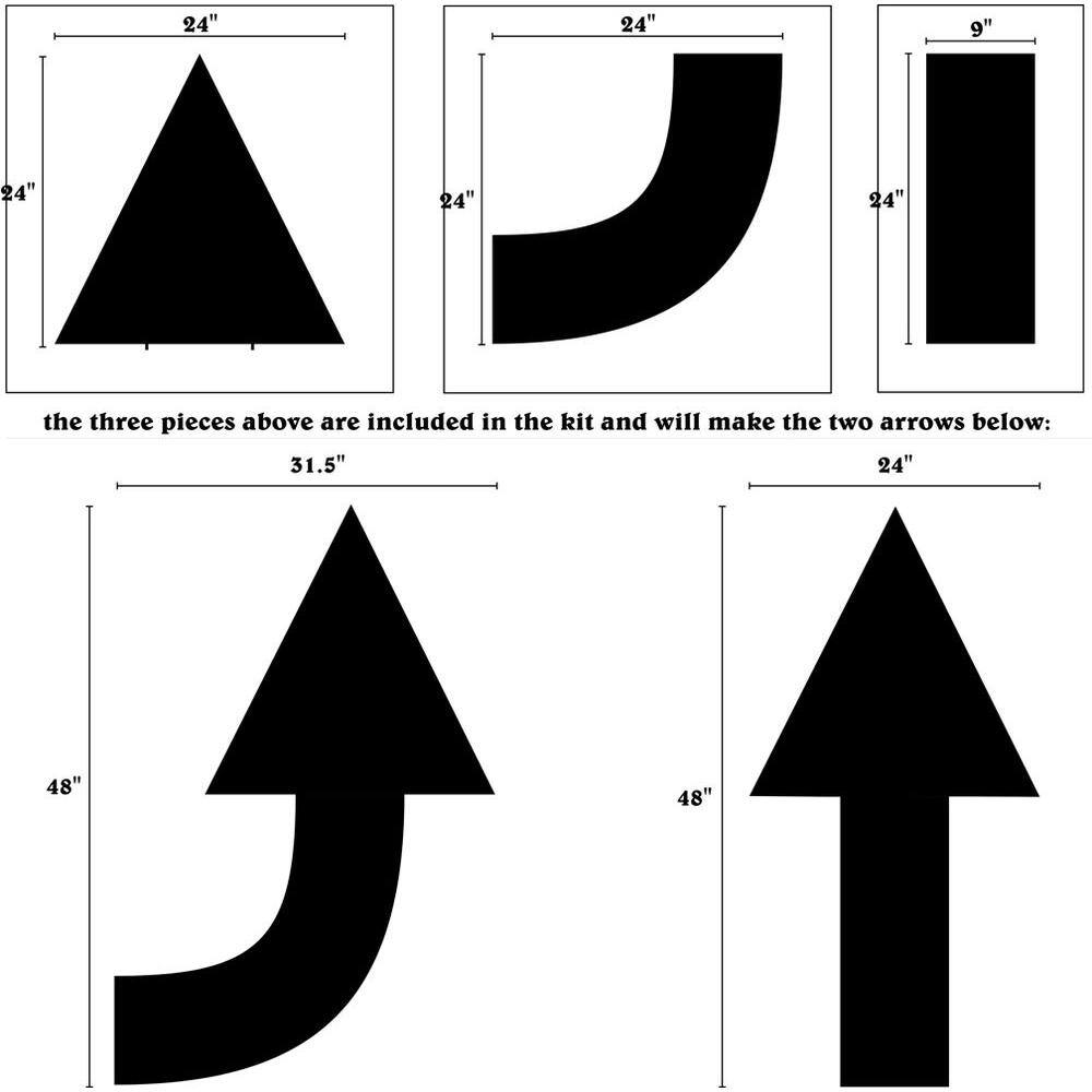 Stencil Ease 3-Piece 42 in. Arrow Kit