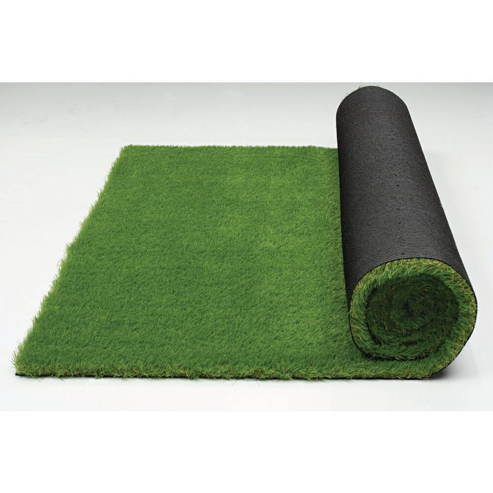Nance Carpet and Rug Premium Landscape 12 ft. Wide x Cut to Length Green Artificial Grass