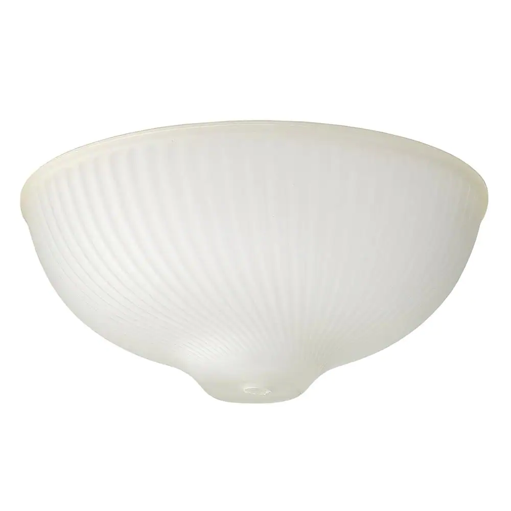 None 8.5 in. Fitter Frosted White Glass Dome Flush Mount Lamp Shade