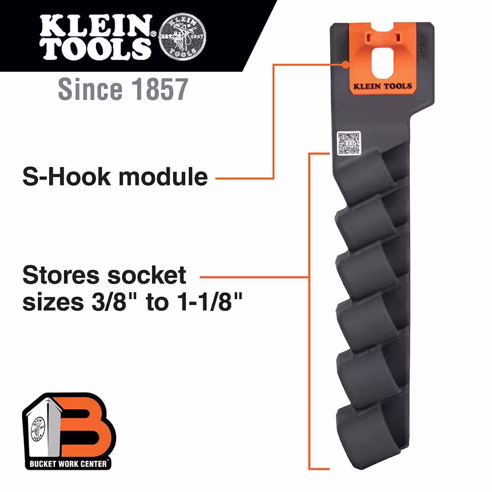 Klein Tools 3.5 in. Socket Storage Module, S-Hook