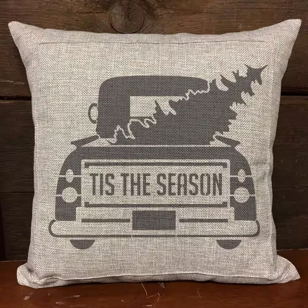 Designer Stencils Tis the Season Vintage Truck with Tree Stencil and Free Bonus Stencil