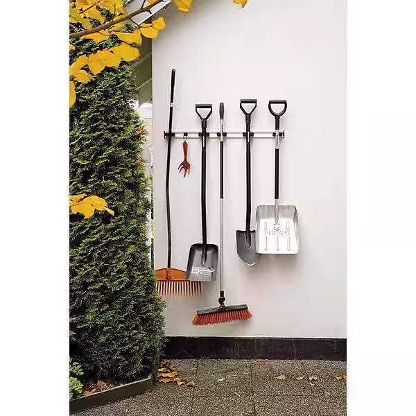 TOOLFLEX 36 in. Original Pro Wall-Mounted Garage Tool Organizer with 5 Black Adjustable Holders (3 Medium and 2 XL)