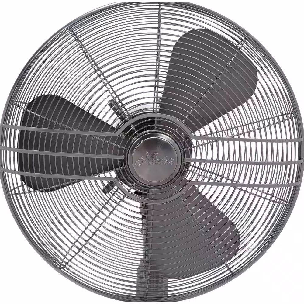 Hunter Retro 16 in. 3 Speed All-Metal Pedestal Fan with Wide Oscillation in Onyx Copper