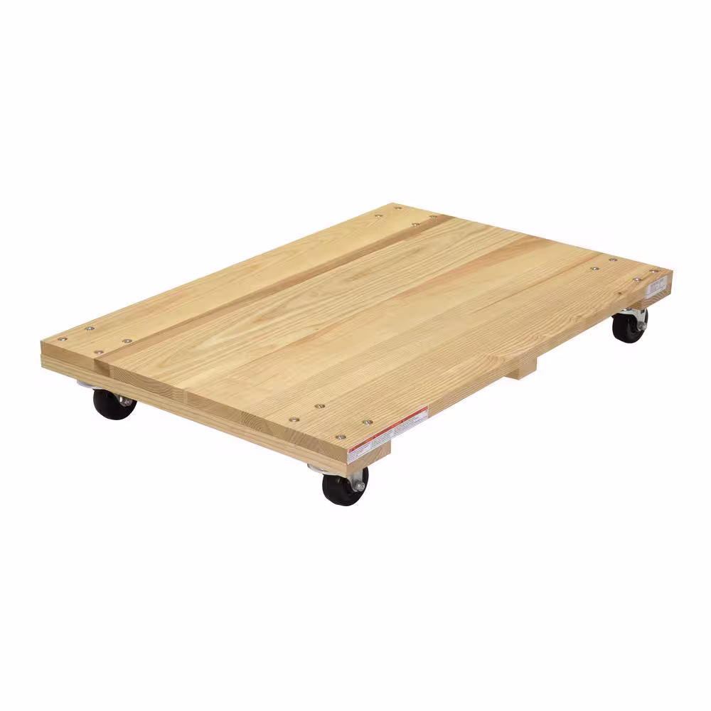 Vestil 24 in. x 36 in. 900 lbs. Solid Deck Hardwood Dolly