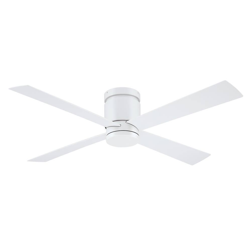 FANIMATION Kwartet 52 in. Indoor/Outdoor Matte White Ceiling Fan with Light Kit