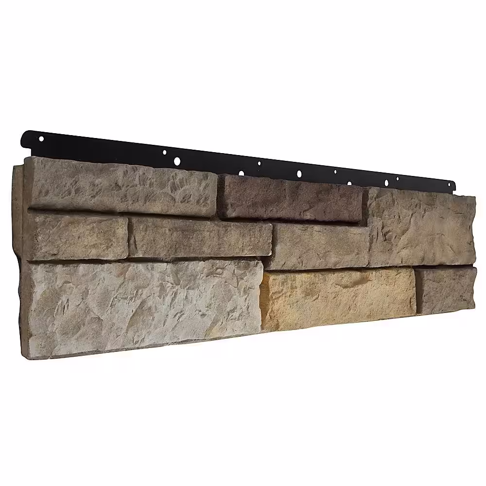 Boral 8 in. x 36 in. Versetta Stone Siding Tight-Cut Flat Sterling (6-Bundles)