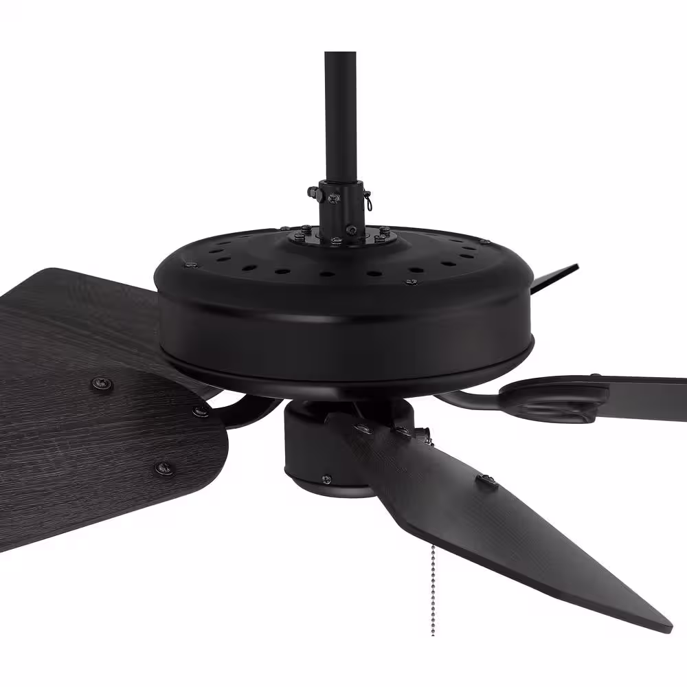 CRAFTMADE Piccolo 30 in. Indoor/Outdoor Dual Mount 3-Speed Reversible Motor Ceiling Fan in Flat Black Finish