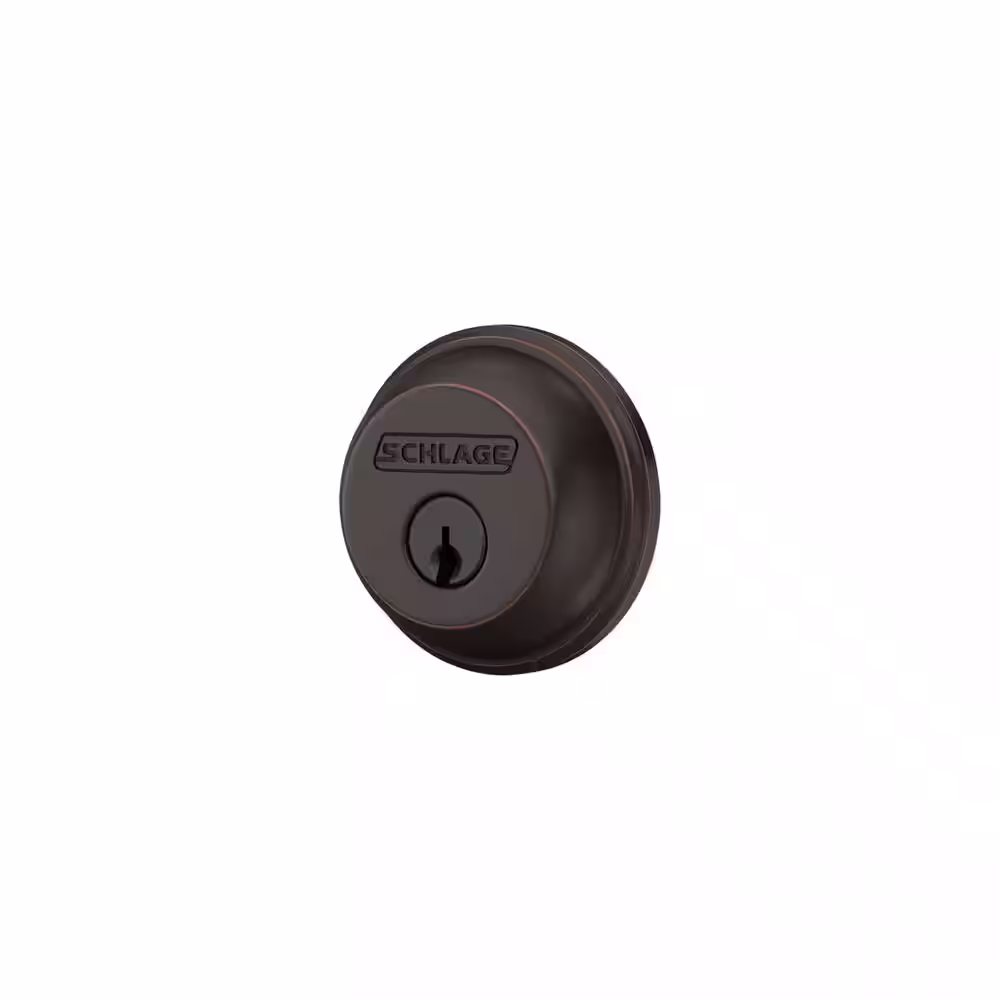 Schlage B60 Series Aged Bronze Single Cylinder Deadbolt Certified Highest for Security and Durability