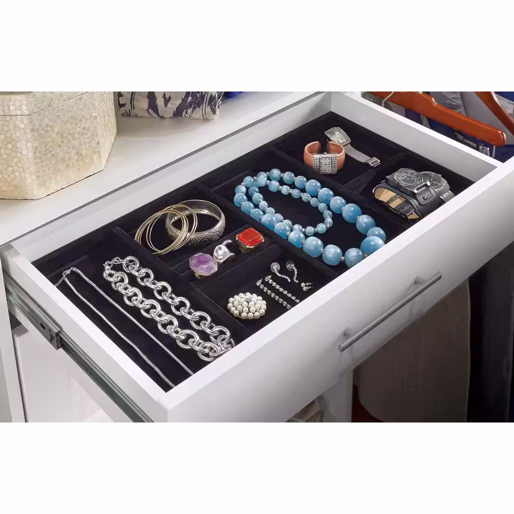 ClosetMaid Style+ 22 in. W Black Velvet Jewelry Tray