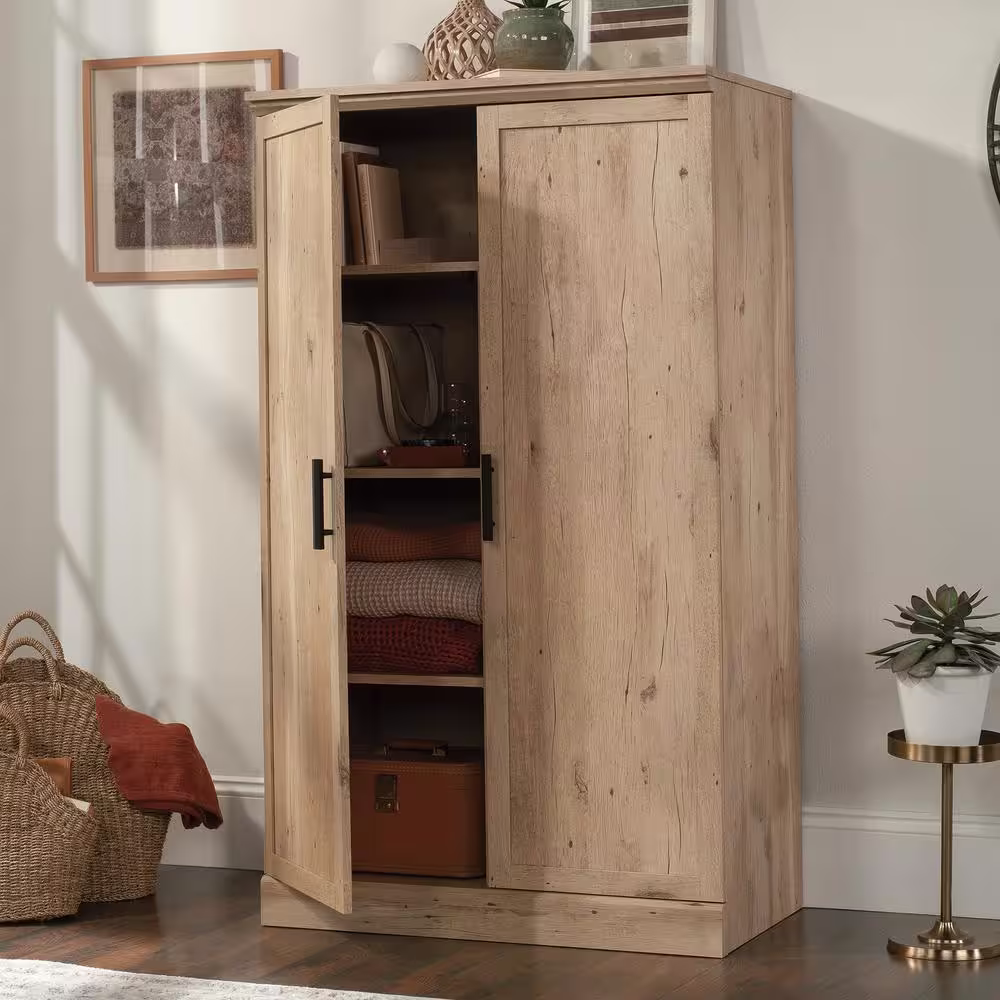 SAUDER Aspen Post Prime Oak Accent Storage Cabinet with Adjustable Shelves