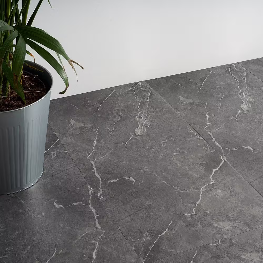 Ivy Hill Tile Duren Marbello Dark Gray 28MIL x 18 in. x 36 in. Glue Down Luxury Vinyl Tile Flooring (1728 Sq. Ft./Pallet)