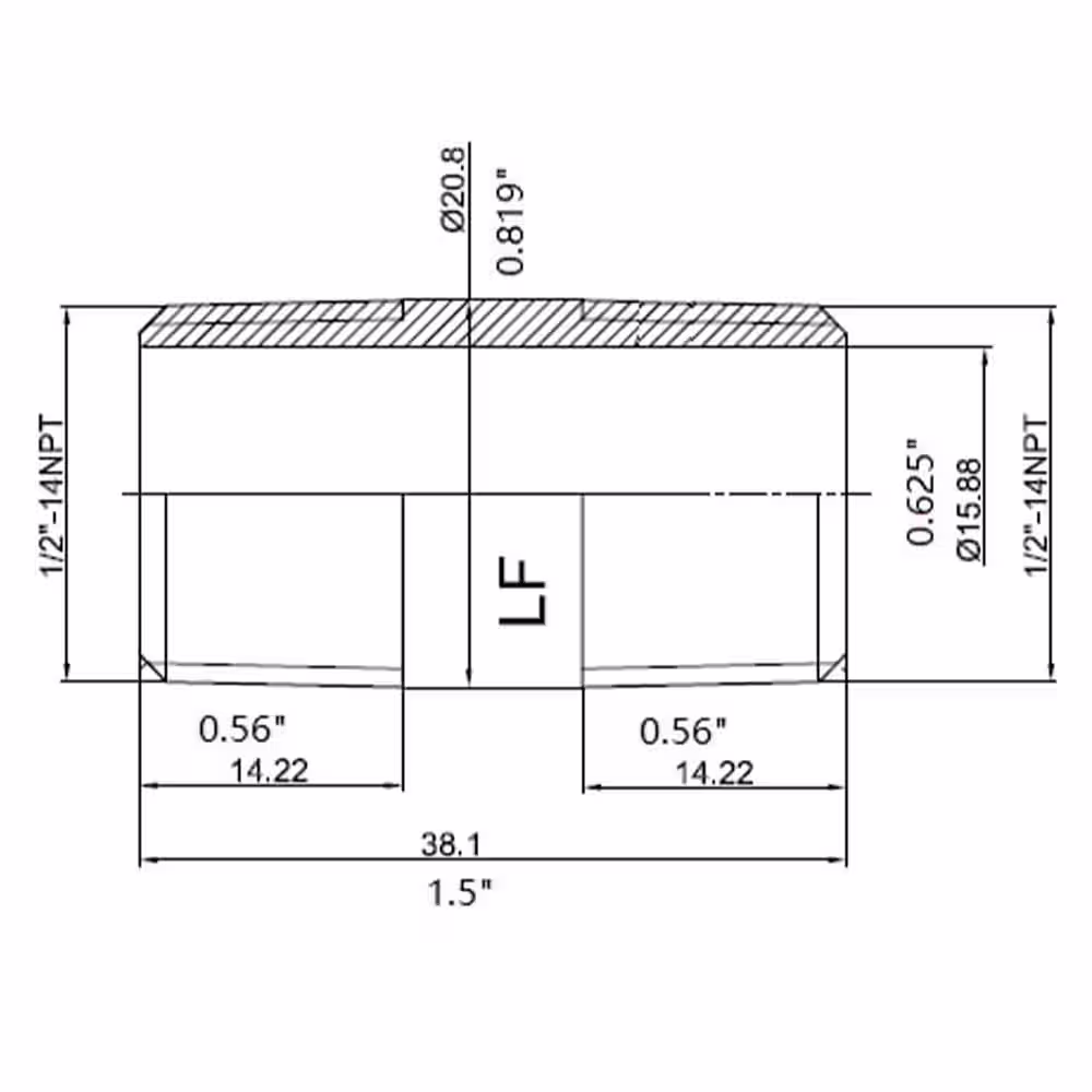 Everbilt 1/2 in. x 1-1/2 in. MIP Brass Nipple Fitting