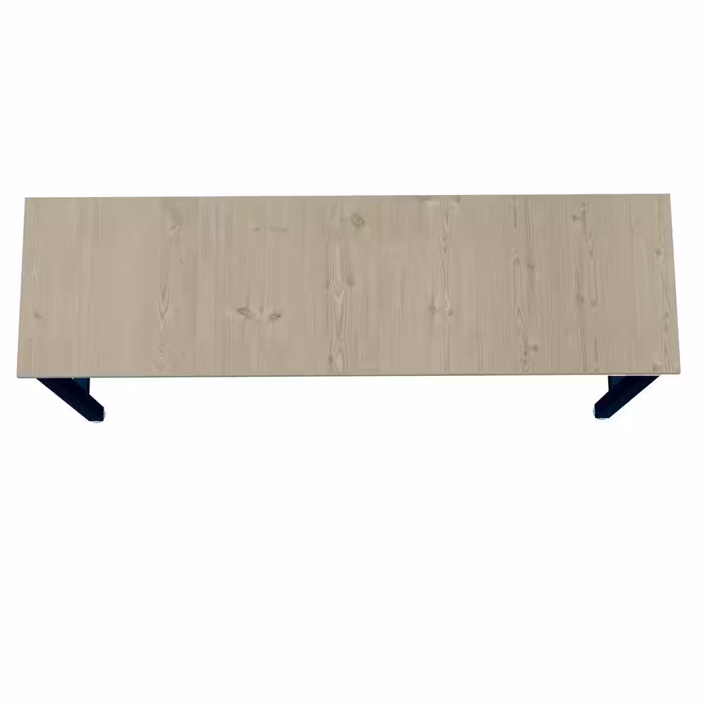 Manhattan Comfort Fortress 72.4 in. W x 20.5 in. D Steel Workbench Table in Charcoal Grey