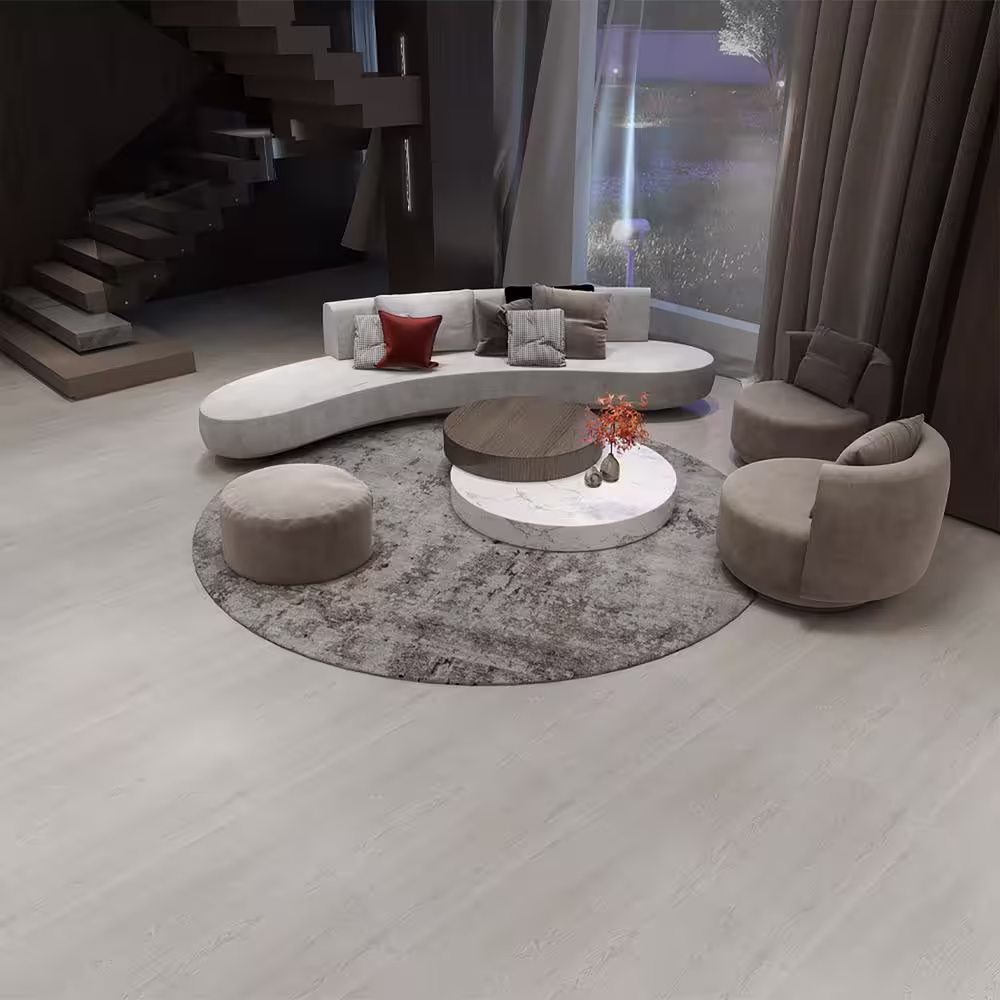Dekorman Madison Sliver Gray Oak 28 MIL x 9 in. W x 60 in. L Click Lock Waterproof Luxury Vinyl Plank Flooring (22.4 sqft/case)