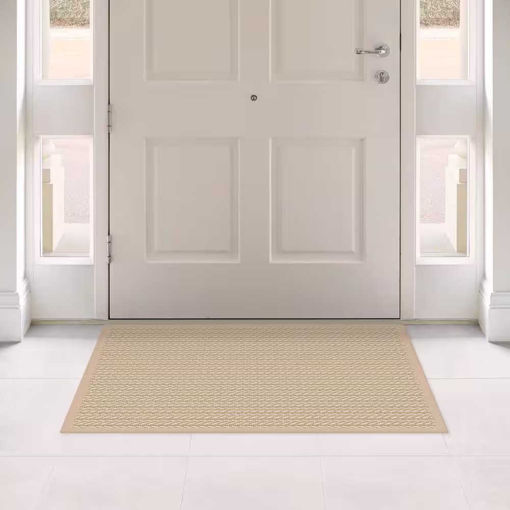StyleWell Herringbone Tan 24 in. x 36 in. Sisal Mat