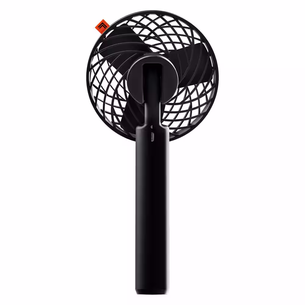 Sharper Image Go 4 in. Rechargeable Handheld Personal Fan 3-Speed in Black