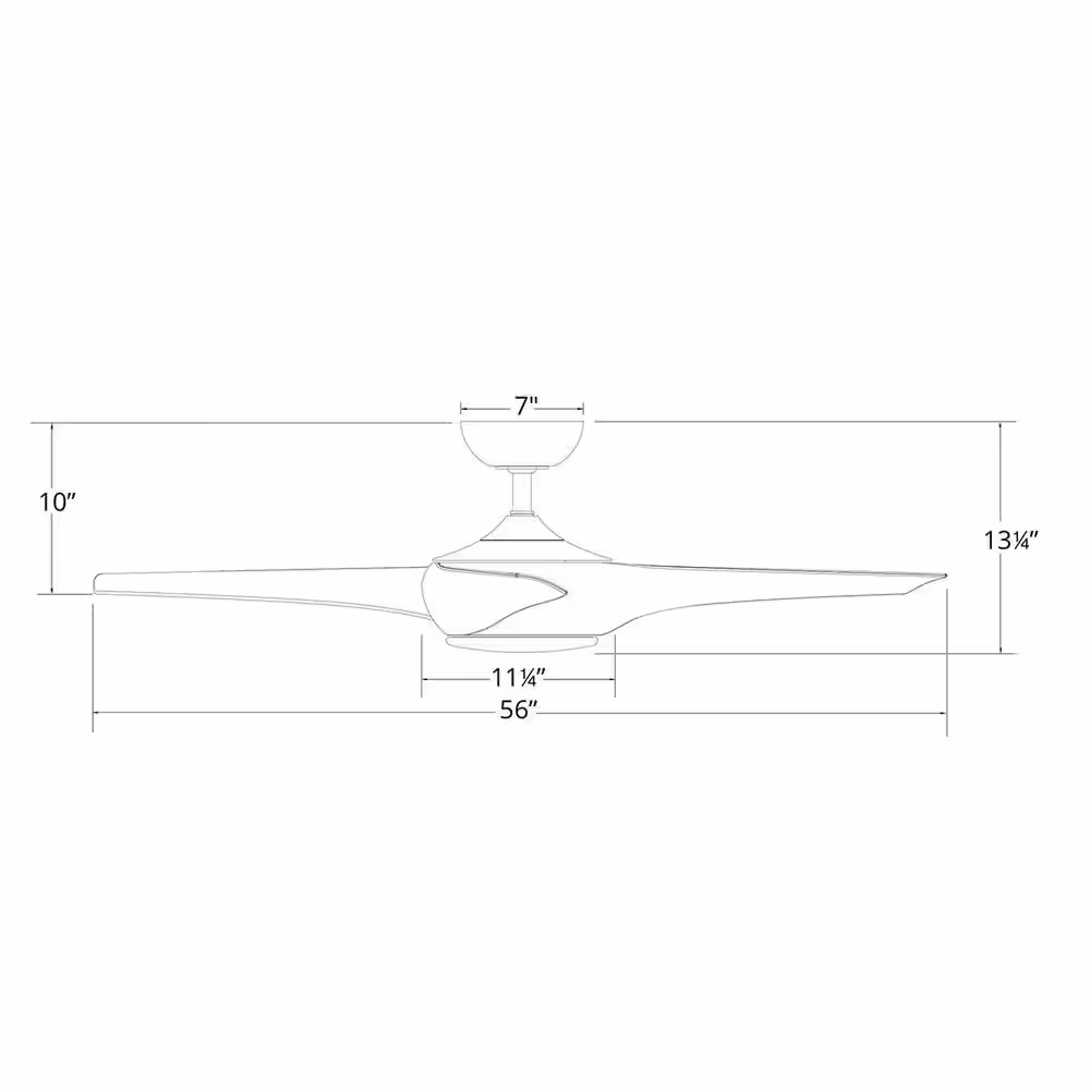 Modern Forms Nirvana 56 in. LED Indoor/Outdoor Glossy White 3-Blade Smart Ceiling Fan with 3000K Light Kit and Remote Control