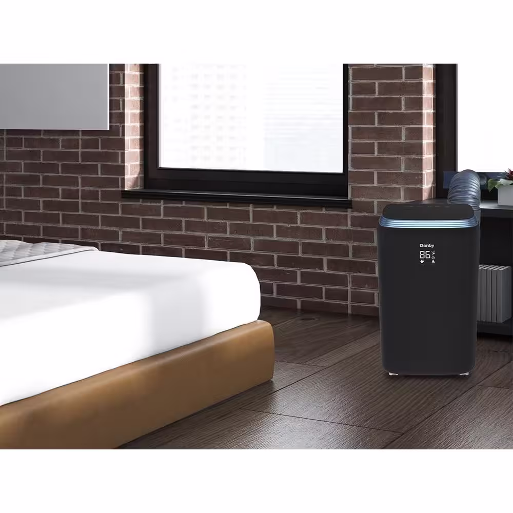 Danby 12,500 BTU 4-in-1 Portable Air Conditioner in Black with Fan, Dehumidifier, and Heat