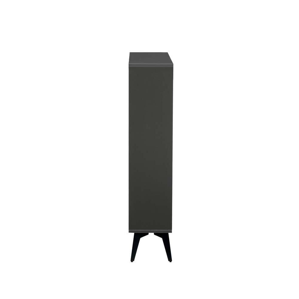 None 43.30 in. H x 31.49 in. W Gray Wood Shoe Storage Cabinet