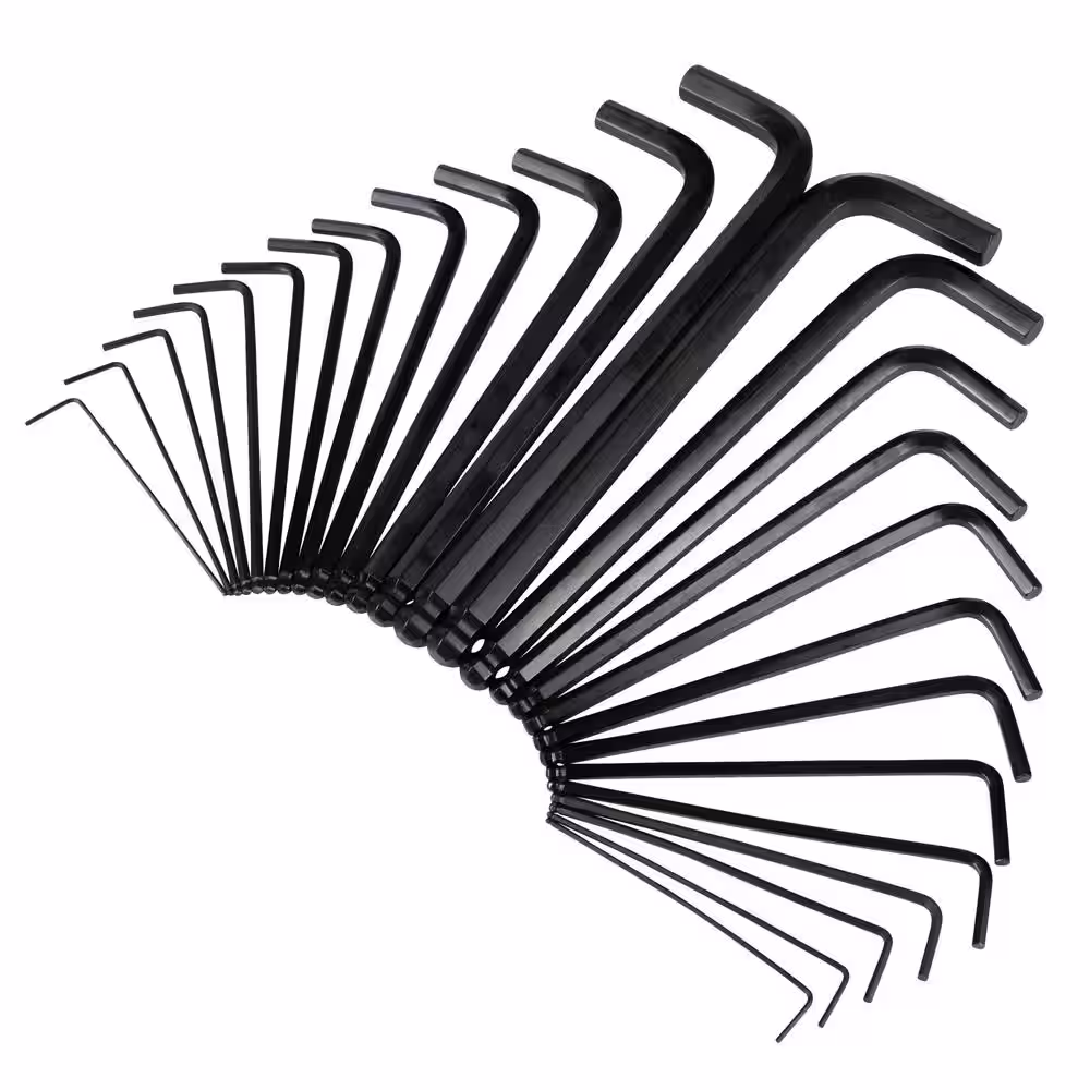 STEELMAN SAE / Metric Long Arm Ball End Hex Key Wrench Set (26-Piece)