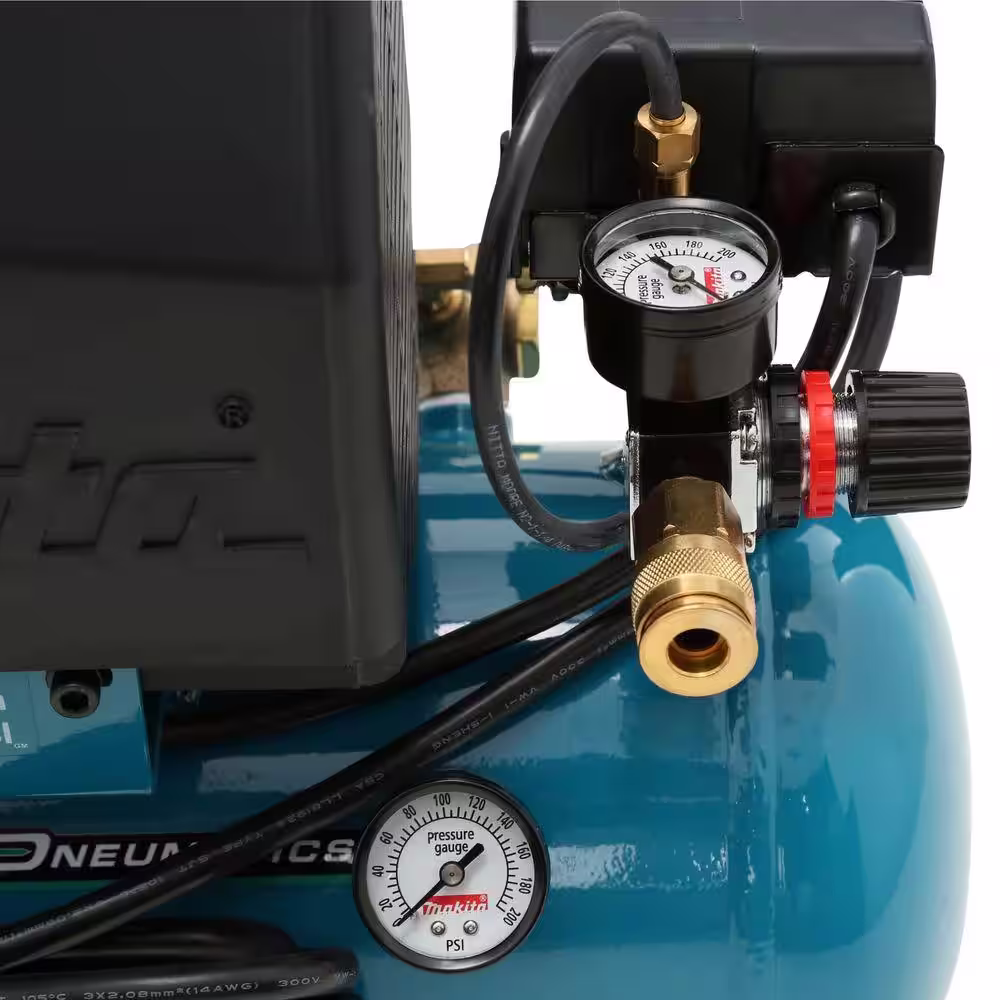 Makita 2.6 Gal. 2 HP Portable Electrical Hot Dog Air Compressor