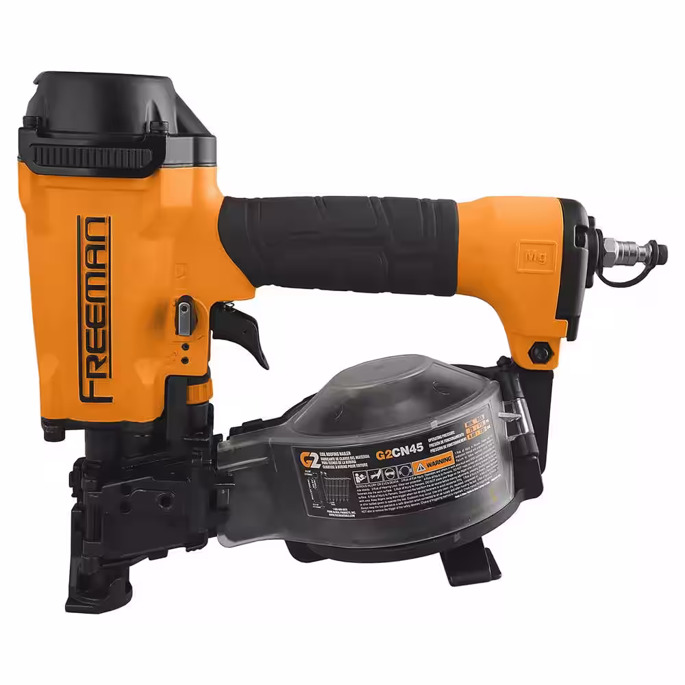 Freeman 2nd Generation Pneumatic 15 Degree 1-3/4 in. Coil Roofing Nailer with 1/4 in. NPT Air Connector
