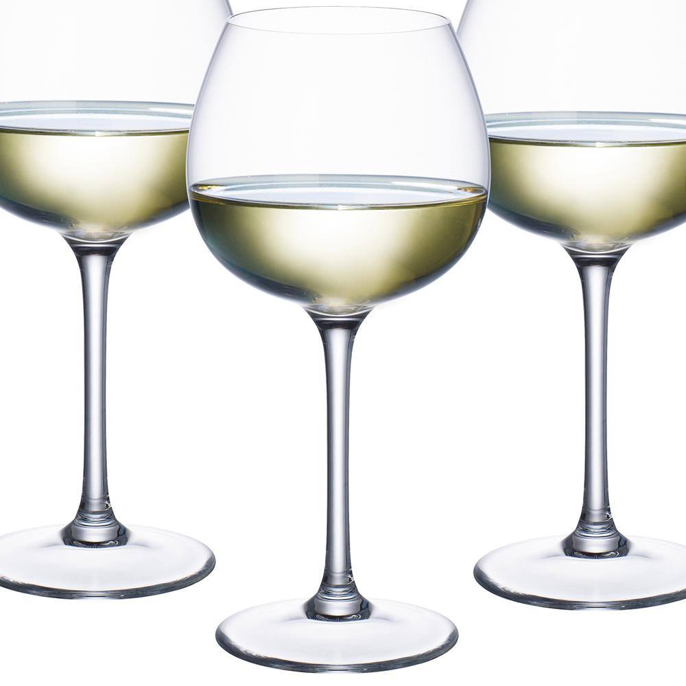 Villeroy & Boch Purismo 13.2 oz. Lead Free Crystal Soft Rounded White Wine Glass (4-Pack)