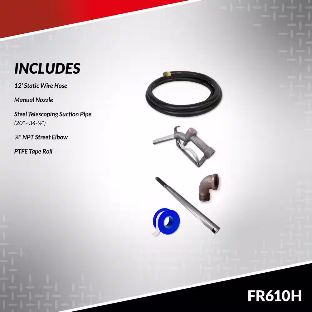 FILL-RITE 115-Volt 15 GPM 1/6 HP Fuel Transfer Pump (Manual Nozzle Package)