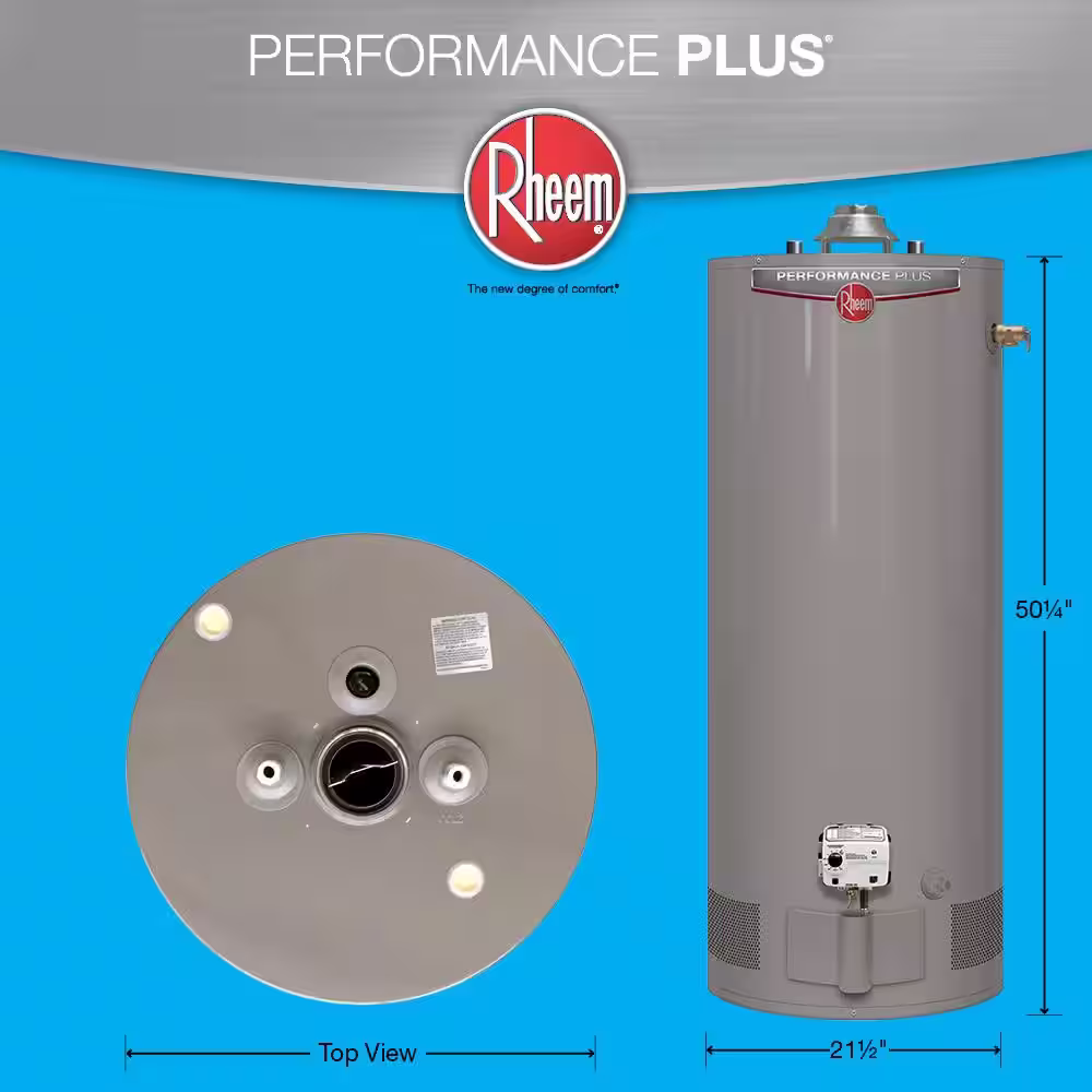 Rheem Performance Plus 40 Gal. Short 9-Year 36,000 BTU Liquid Propane Water Heater