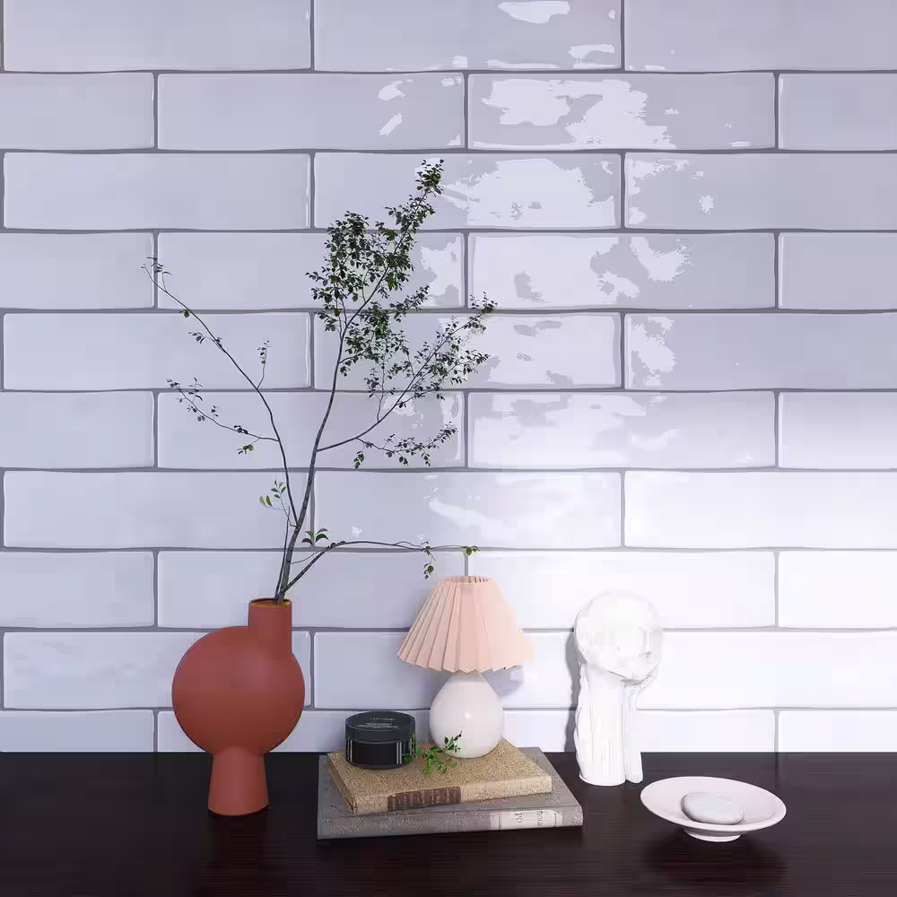 MOLOVO Kezma White 2.95 in. X 11.81 in. Polished Ceramic Subway Wall Tile (6.03 sq. ft./Case)