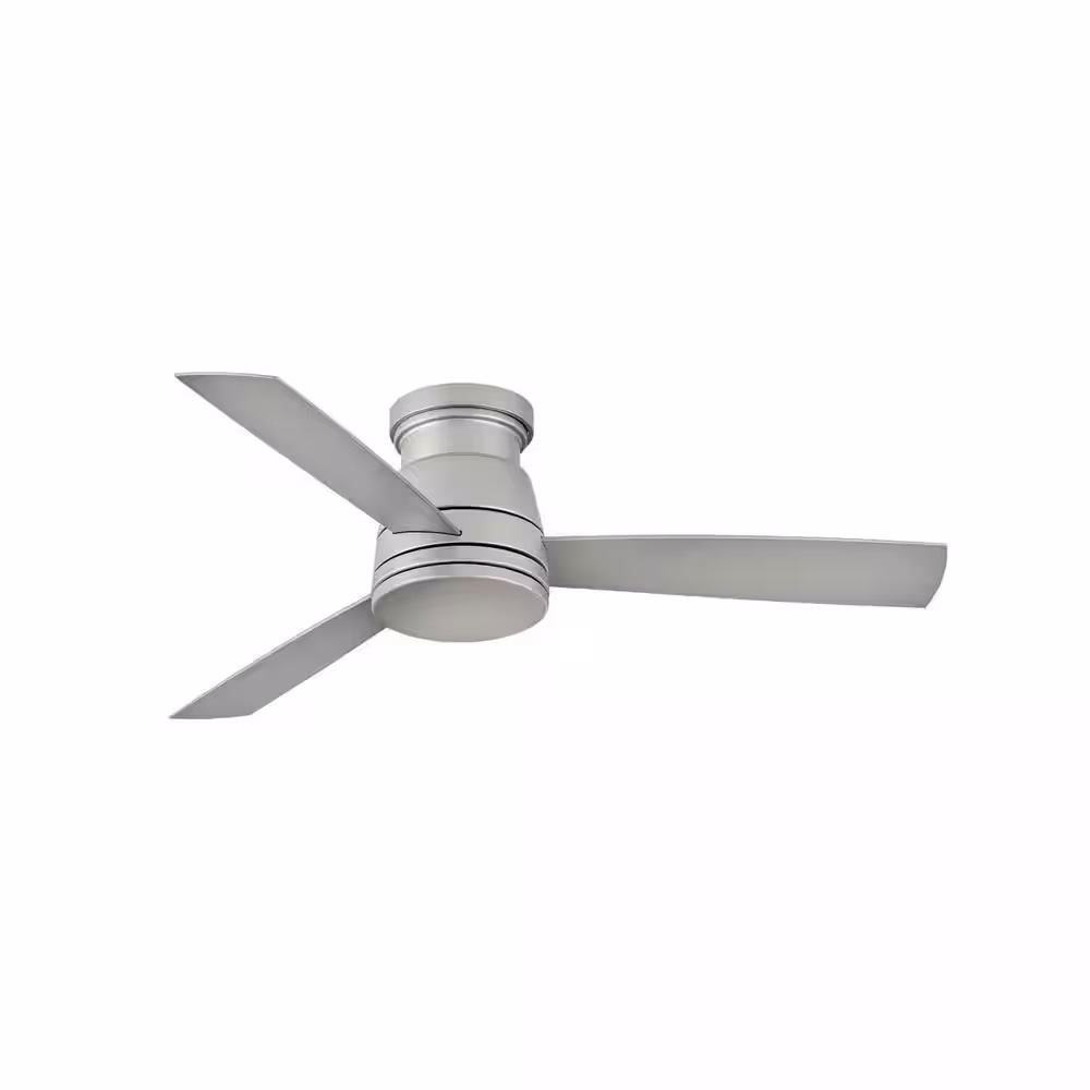 HINKLEY Trey 52 in. Integrated LED Indoor/Outdoor Brushed Nickel Ceiling Fan with Wall Switch