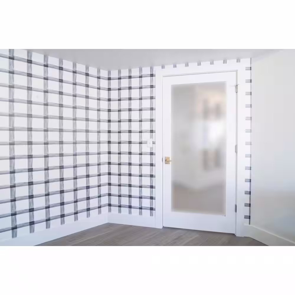 Krosswood Doors 30 in. x 96 in. 1-Lite Satin Etch Hybrid Solid Core MDF Primed Interior Door Slab