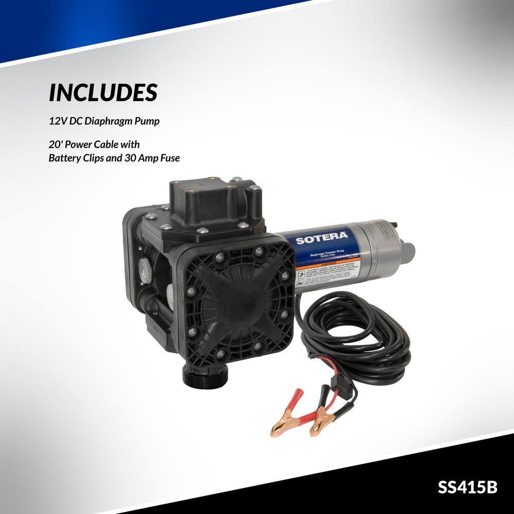SOTERA 12-Volt 15 GPM 1/4 HP Agricultural Chemical Pump (Pump Only)
