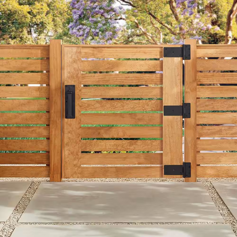 Everbilt 6 in. Black Heavy-Duty Tee Hinge with Rust Defender
