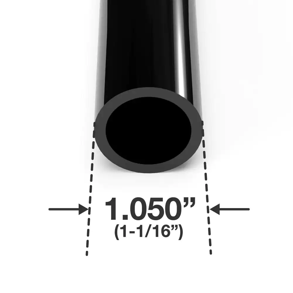 Formufit 3/4 in. x 5 ft. Furniture Grade Schedule 40 PVC Pipe in Black (2-Pack)