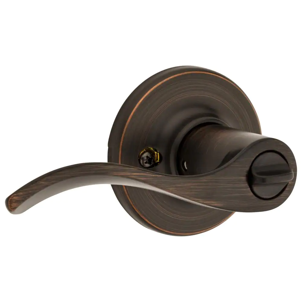 Kwikset Balboa Venetian Bronze Keyed Entry Door Handle featuring SmartKey Security and Microban Technology