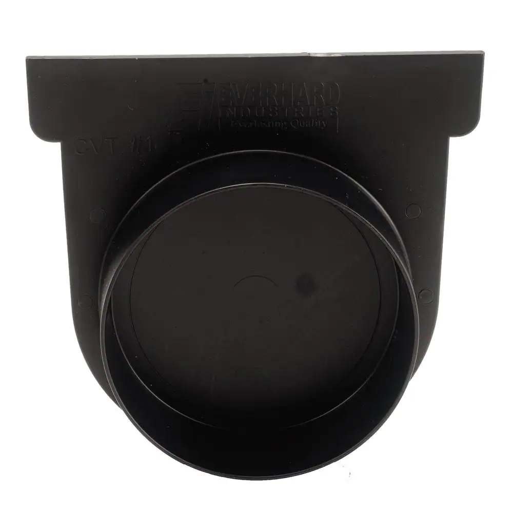 U.S. TRENCH DRAIN Deep Series Black End Cap and 3 in. Pipe Adaptor for Modular Trench and Channel Drain Systems