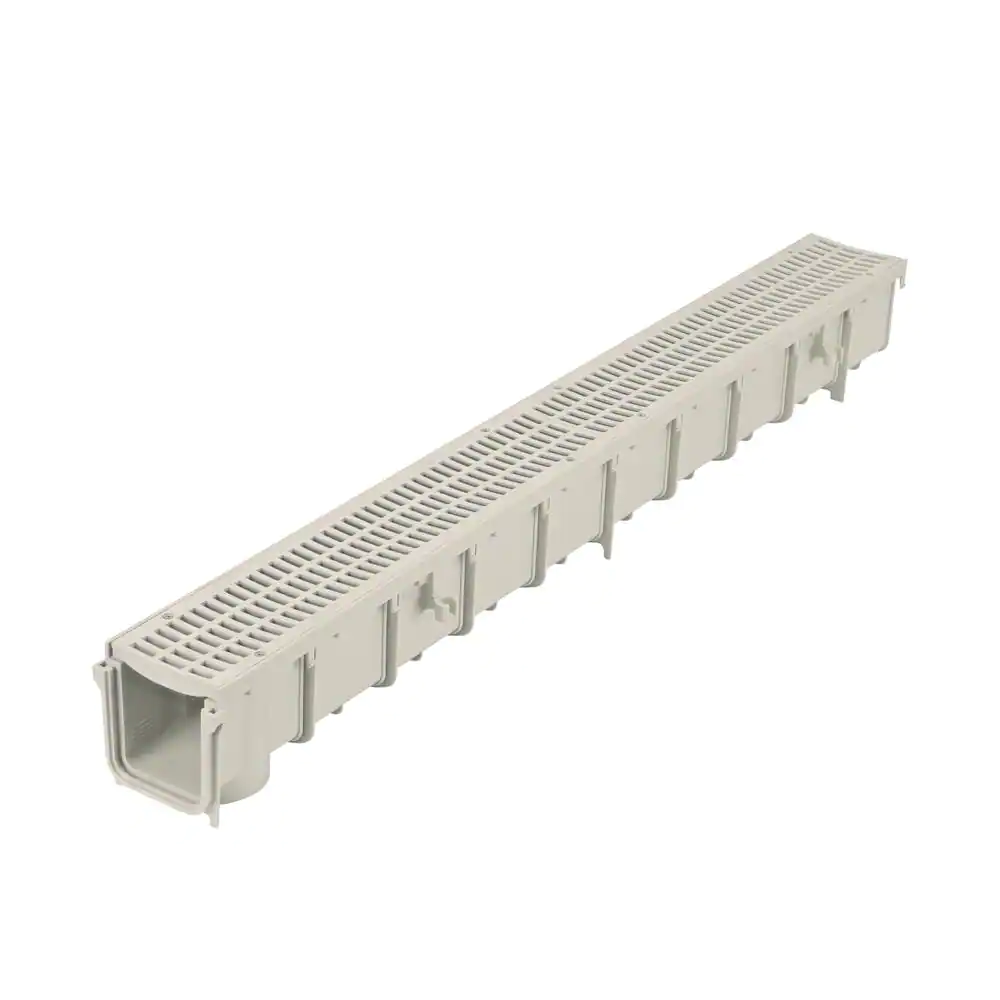 NDS Pro Series 3 in. x 40 in. Plastic Channel Drain Kit with Grate