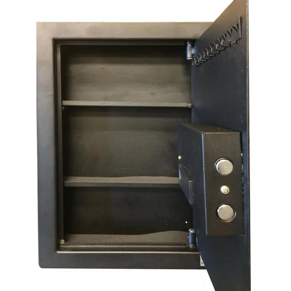 BUFFALO 0.58 cu. ft. Wall Safe with Electronic Lock, Black