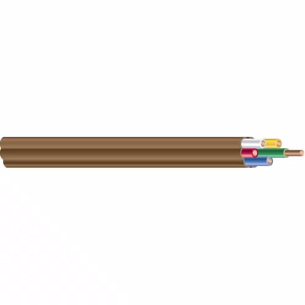 Southwire 50 ft. 18/5 Brown Solid CU CL2 Thermostat Wire