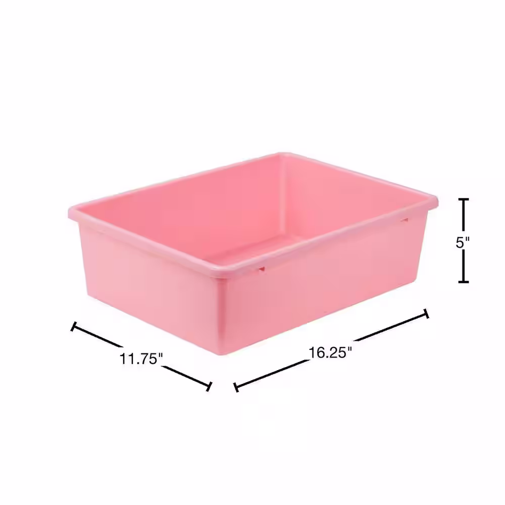 Honey-Can-Do 16.5-Qt. Storage Bin in Dark Pink