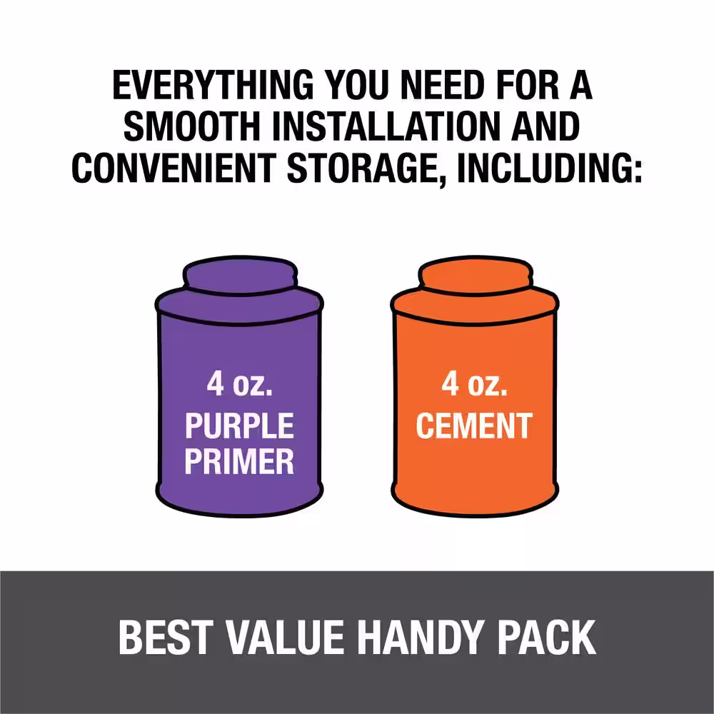 Oatey 4 oz. Purple CPVC and PVC Primer and Medium Orange CPVC Cement Combo Pack