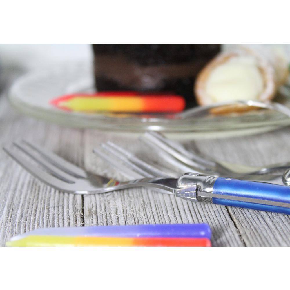 French Home Laguiole Shades of Blue Cake Forks (Set of 4)