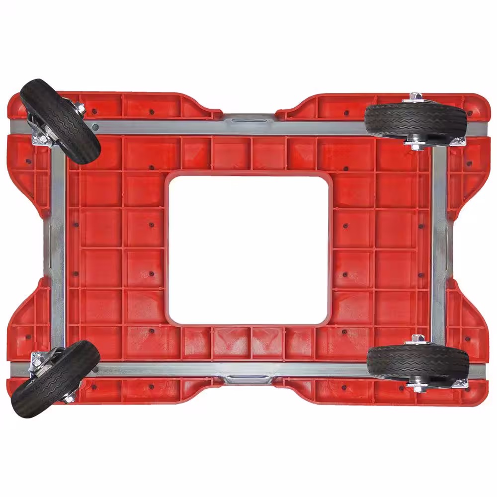 SNAP-LOC 1,500 lbs. Capacity All-Terrain Professional E-Track Panel Cart Dolly in Red