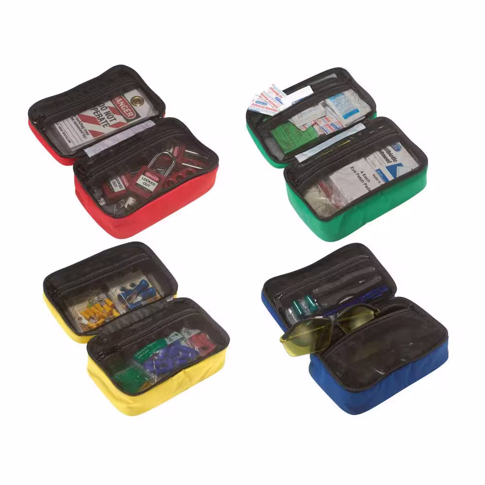 Ergodyne Arsenal 2-Compartment Small Parts Organizer, Assorted Colors (4-Pack)