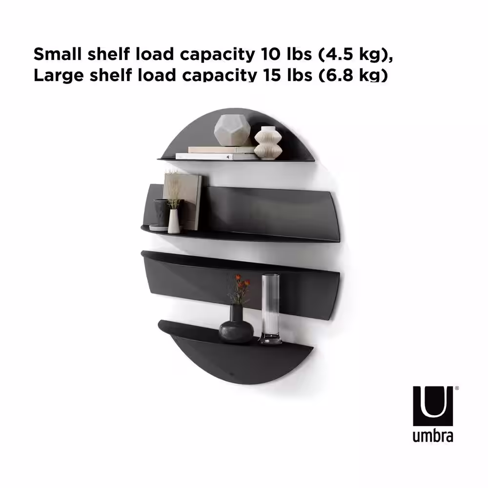 Umbra Solis 4-Piece Black Shelves