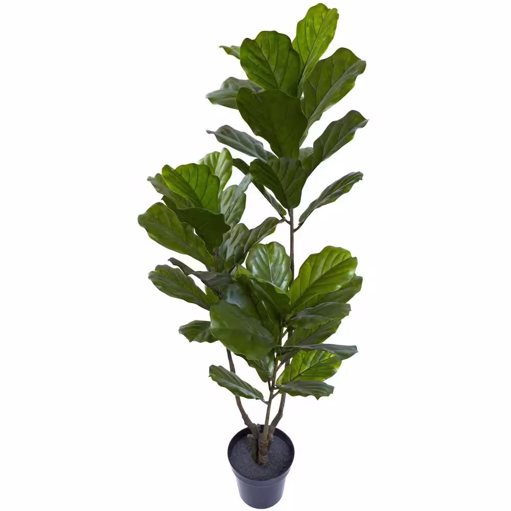 Nearly Natural 65 in. Artificial UV Resistant Indoor/Outdoor Fiddle Leaf Tree