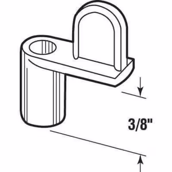 Prime-Line Screen Clips, 3/8 in., Diecast, White, with Screws